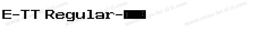 E-TT Regular字体转换
